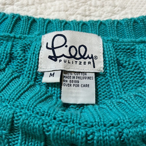 Lilly Pulitzer Vintage cable knit sweater Medium - Picture 5 of 9